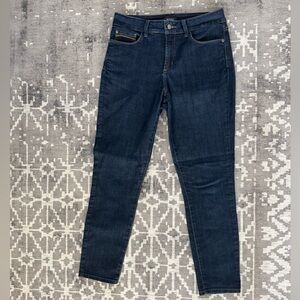 EUC 8 NYDJ Alina Ankle Jeans with Lift Tuck Technology Dark Blue Skinny